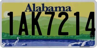 AL license plate 1AK7214