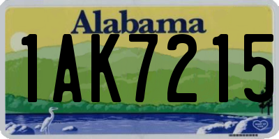 AL license plate 1AK7215
