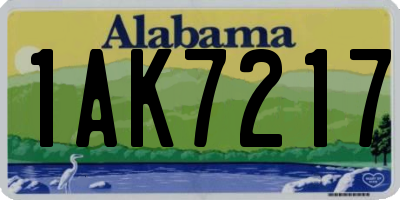 AL license plate 1AK7217