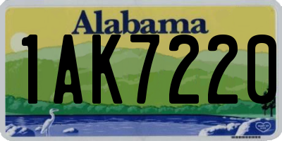 AL license plate 1AK7220
