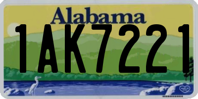 AL license plate 1AK7221