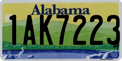 AL license plate 1AK7223