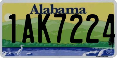 AL license plate 1AK7224