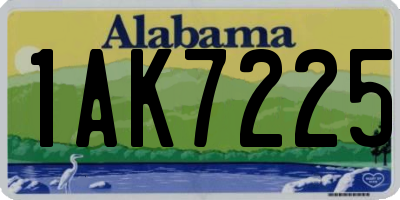 AL license plate 1AK7225