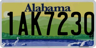 AL license plate 1AK7230