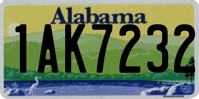AL license plate 1AK7232