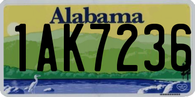 AL license plate 1AK7236
