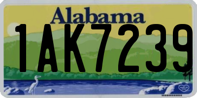 AL license plate 1AK7239