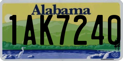 AL license plate 1AK7240