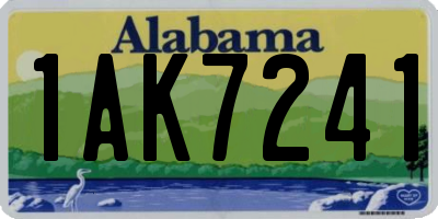 AL license plate 1AK7241