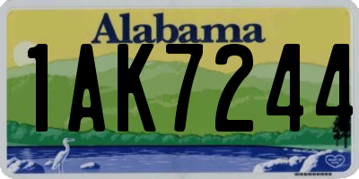 AL license plate 1AK7244