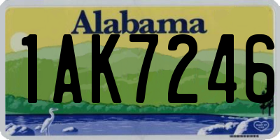 AL license plate 1AK7246