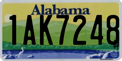 AL license plate 1AK7248