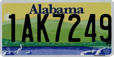 AL license plate 1AK7249