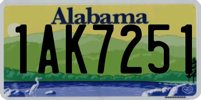 AL license plate 1AK7251
