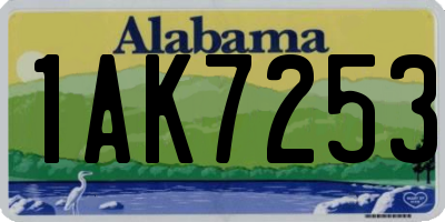 AL license plate 1AK7253