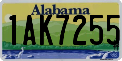 AL license plate 1AK7255