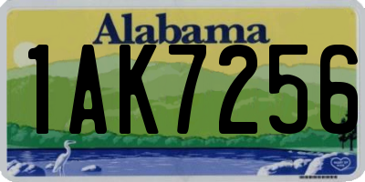 AL license plate 1AK7256