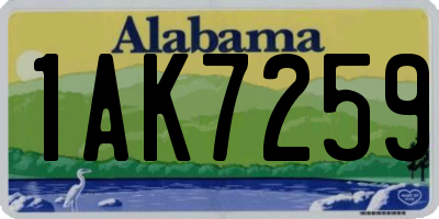 AL license plate 1AK7259