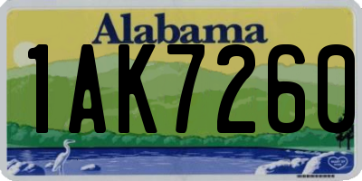 AL license plate 1AK7260