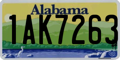 AL license plate 1AK7263