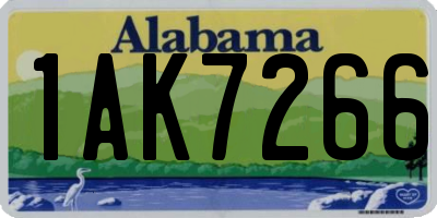 AL license plate 1AK7266