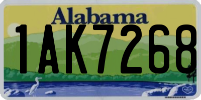 AL license plate 1AK7268