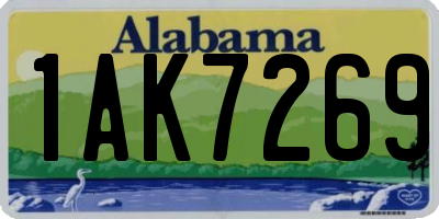 AL license plate 1AK7269