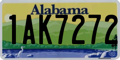 AL license plate 1AK7272