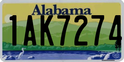 AL license plate 1AK7274