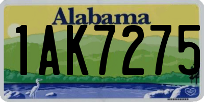 AL license plate 1AK7275