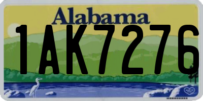 AL license plate 1AK7276