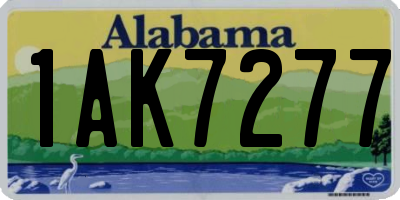 AL license plate 1AK7277
