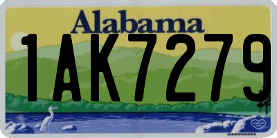 AL license plate 1AK7279