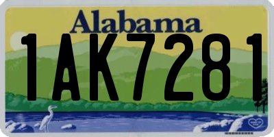 AL license plate 1AK7281