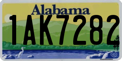 AL license plate 1AK7282