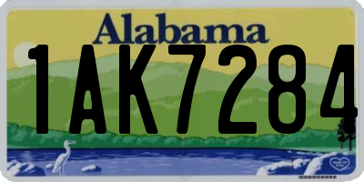 AL license plate 1AK7284