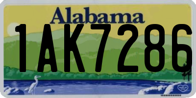 AL license plate 1AK7286