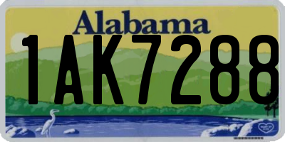 AL license plate 1AK7288