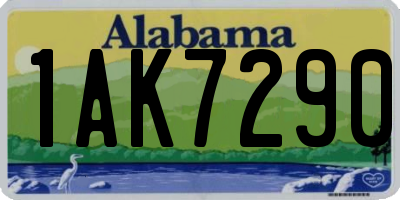 AL license plate 1AK7290