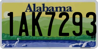 AL license plate 1AK7293