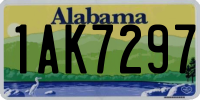AL license plate 1AK7297