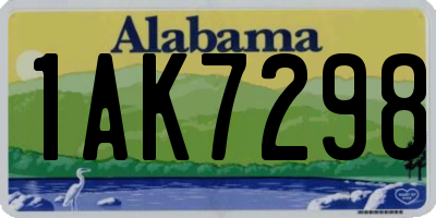 AL license plate 1AK7298
