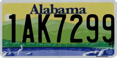 AL license plate 1AK7299