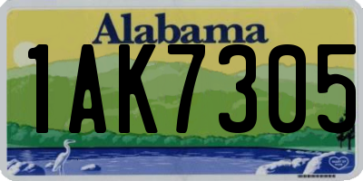 AL license plate 1AK7305