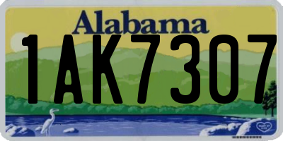 AL license plate 1AK7307