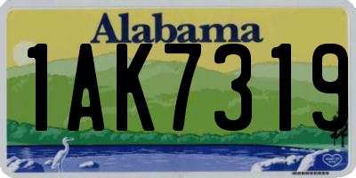AL license plate 1AK7319