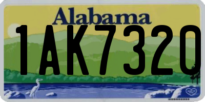 AL license plate 1AK7320