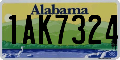 AL license plate 1AK7324