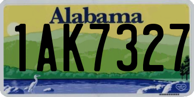 AL license plate 1AK7327